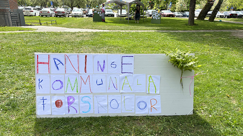 Vepa med texten Haninge kommunala förskolor